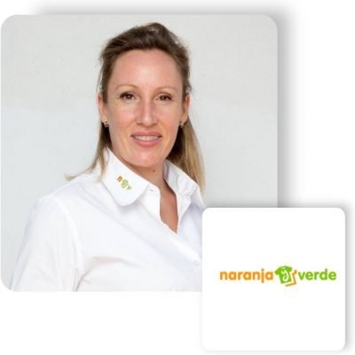 NARANJA Y VERDE SERIGRAFÍA MAJANEQUE